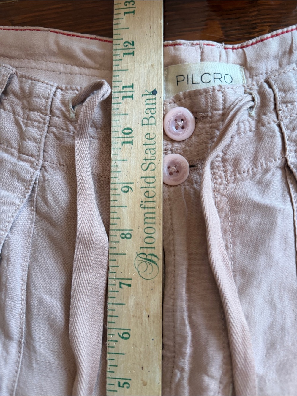 Pilcro Wide-Leg Cargo Pants in Dusty Rose size 6 - Picture 8 of 8